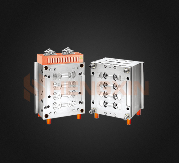 8-Cavity flip top cap mould